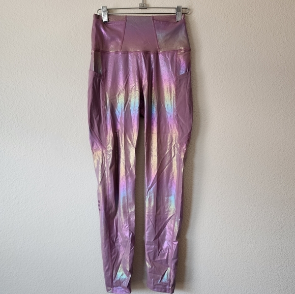 ELECTRIC YOGA Rainbow Shimmer Love Pocket Leggings M - Picture 3 of 7